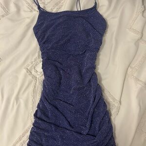 Purple glitter homecoming dress